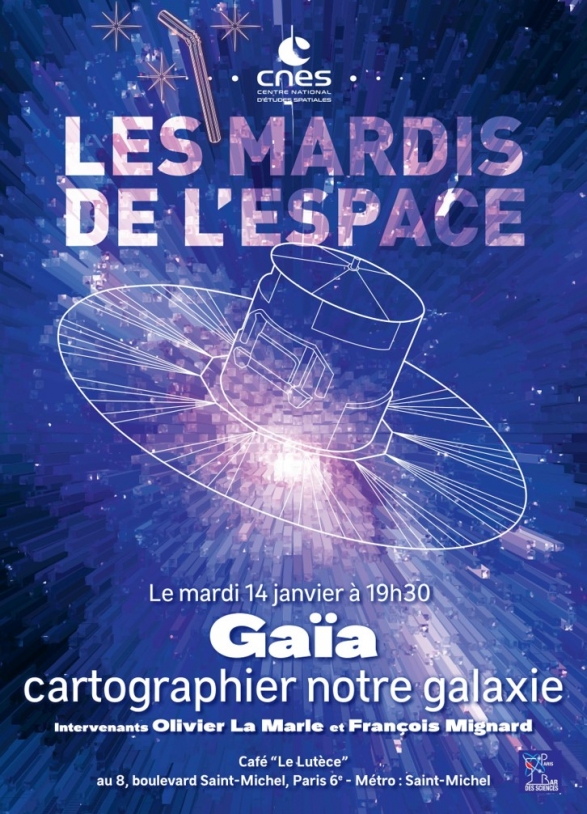 Affiche Mardi de l&#039;Espace - Gaïa janvier 2020